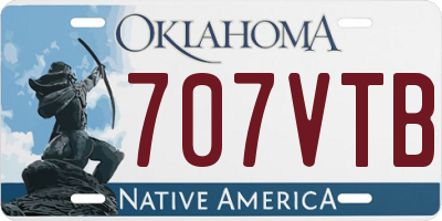 OK license plate 707VTB