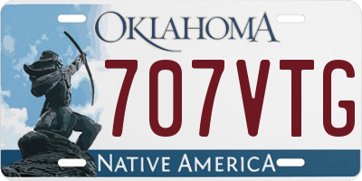 OK license plate 707VTG