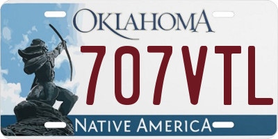 OK license plate 707VTL
