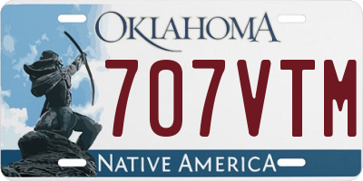 OK license plate 707VTM