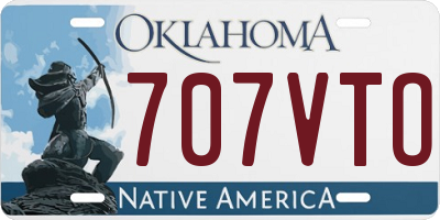 OK license plate 707VTO