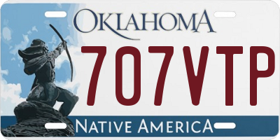 OK license plate 707VTP