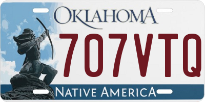 OK license plate 707VTQ