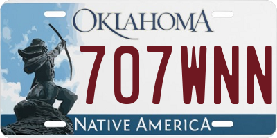 OK license plate 707WNN