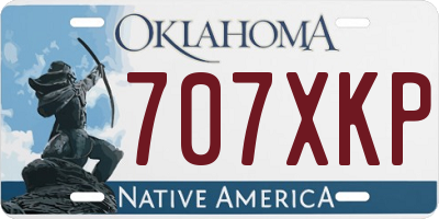 OK license plate 707XKP