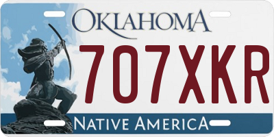 OK license plate 707XKR