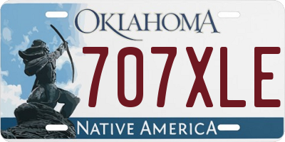 OK license plate 707XLE