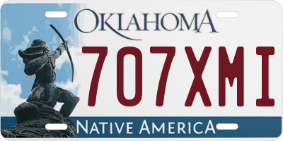 OK license plate 707XMI
