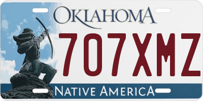 OK license plate 707XMZ