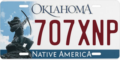 OK license plate 707XNP
