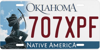 OK license plate 707XPF