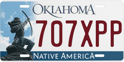 OK license plate 707XPP