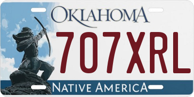 OK license plate 707XRL