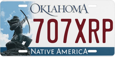 OK license plate 707XRP