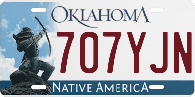 OK license plate 707YJN