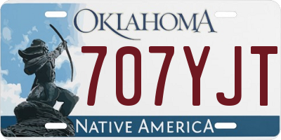 OK license plate 707YJT