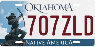 OK license plate 707ZLD