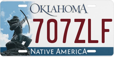 OK license plate 707ZLF