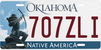 OK license plate 707ZLI
