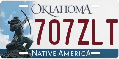 OK license plate 707ZLT