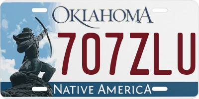 OK license plate 707ZLU