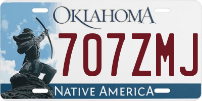 OK license plate 707ZMJ