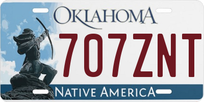 OK license plate 707ZNT
