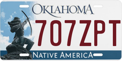 OK license plate 707ZPT