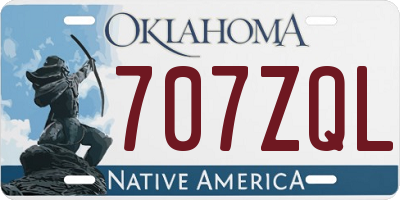 OK license plate 707ZQL