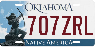 OK license plate 707ZRL