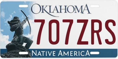 OK license plate 707ZRS