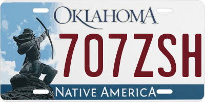 OK license plate 707ZSH