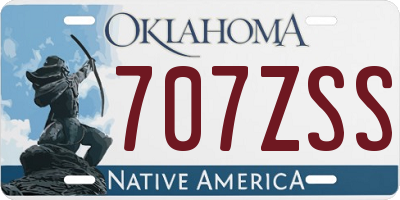 OK license plate 707ZSS