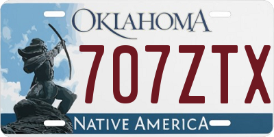 OK license plate 707ZTX