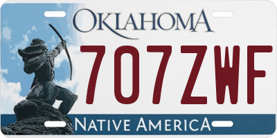 OK license plate 707ZWF