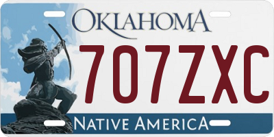 OK license plate 707ZXC