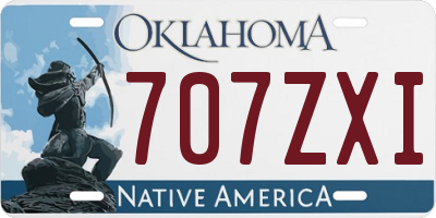 OK license plate 707ZXI