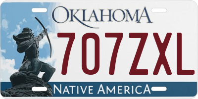 OK license plate 707ZXL