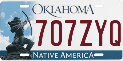 OK license plate 707ZYQ