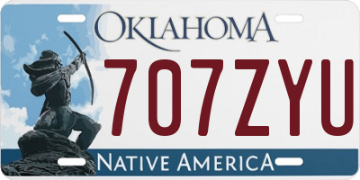 OK license plate 707ZYU