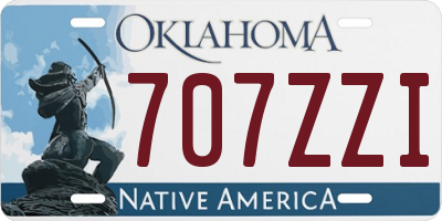 OK license plate 707ZZI