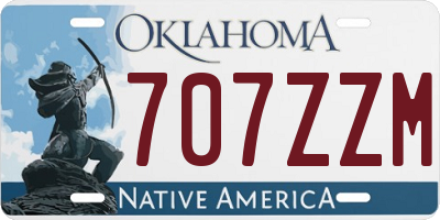 OK license plate 707ZZM