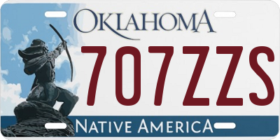 OK license plate 707ZZS