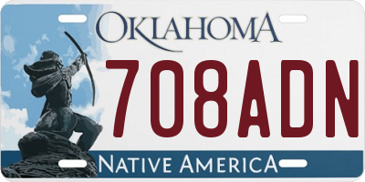 OK license plate 708ADN