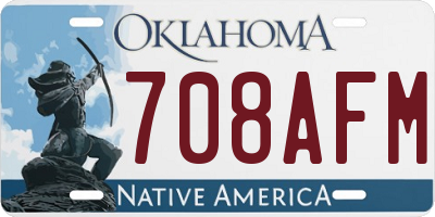 OK license plate 708AFM