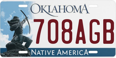 OK license plate 708AGB