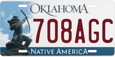 OK license plate 708AGC