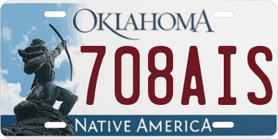 OK license plate 708AIS