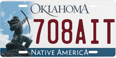 OK license plate 708AIT