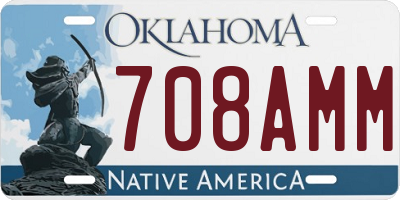 OK license plate 708AMM